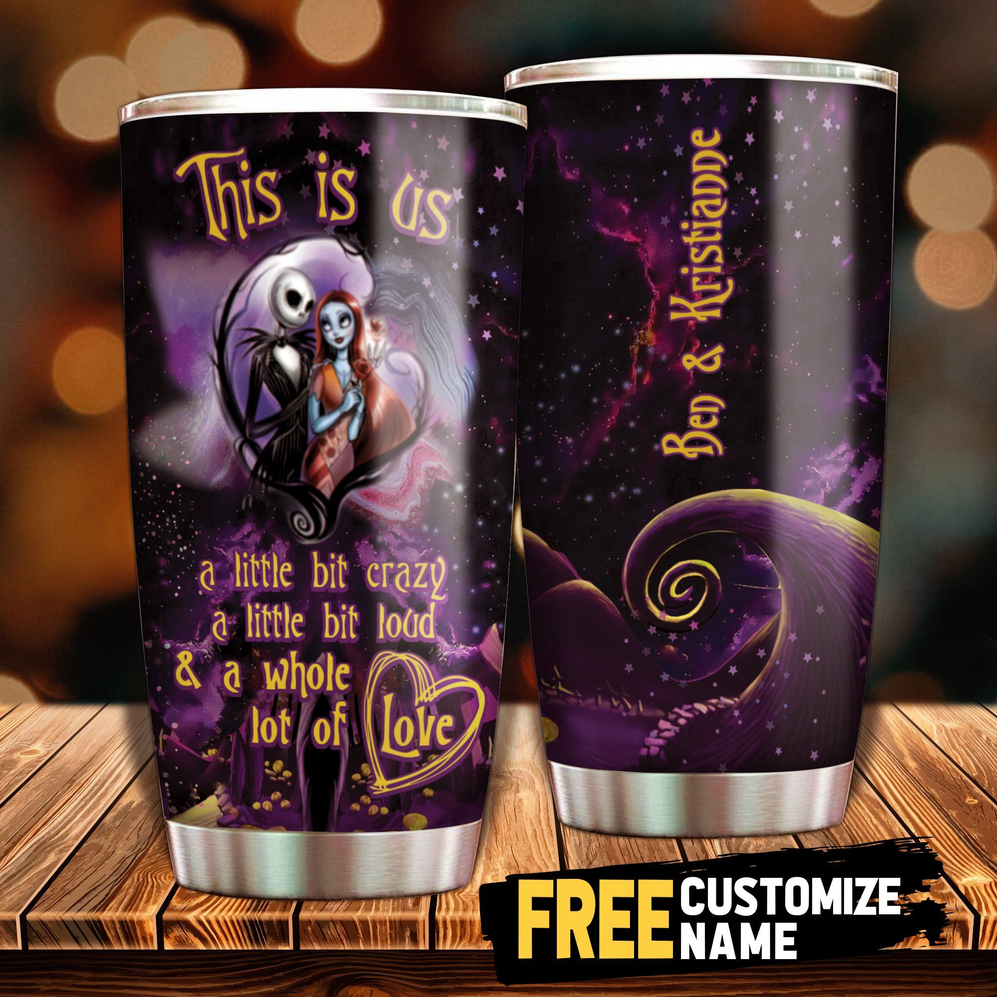 Personalized Gift For Couple Skull Tumbler This Is Us A Lot Whole Of Love
