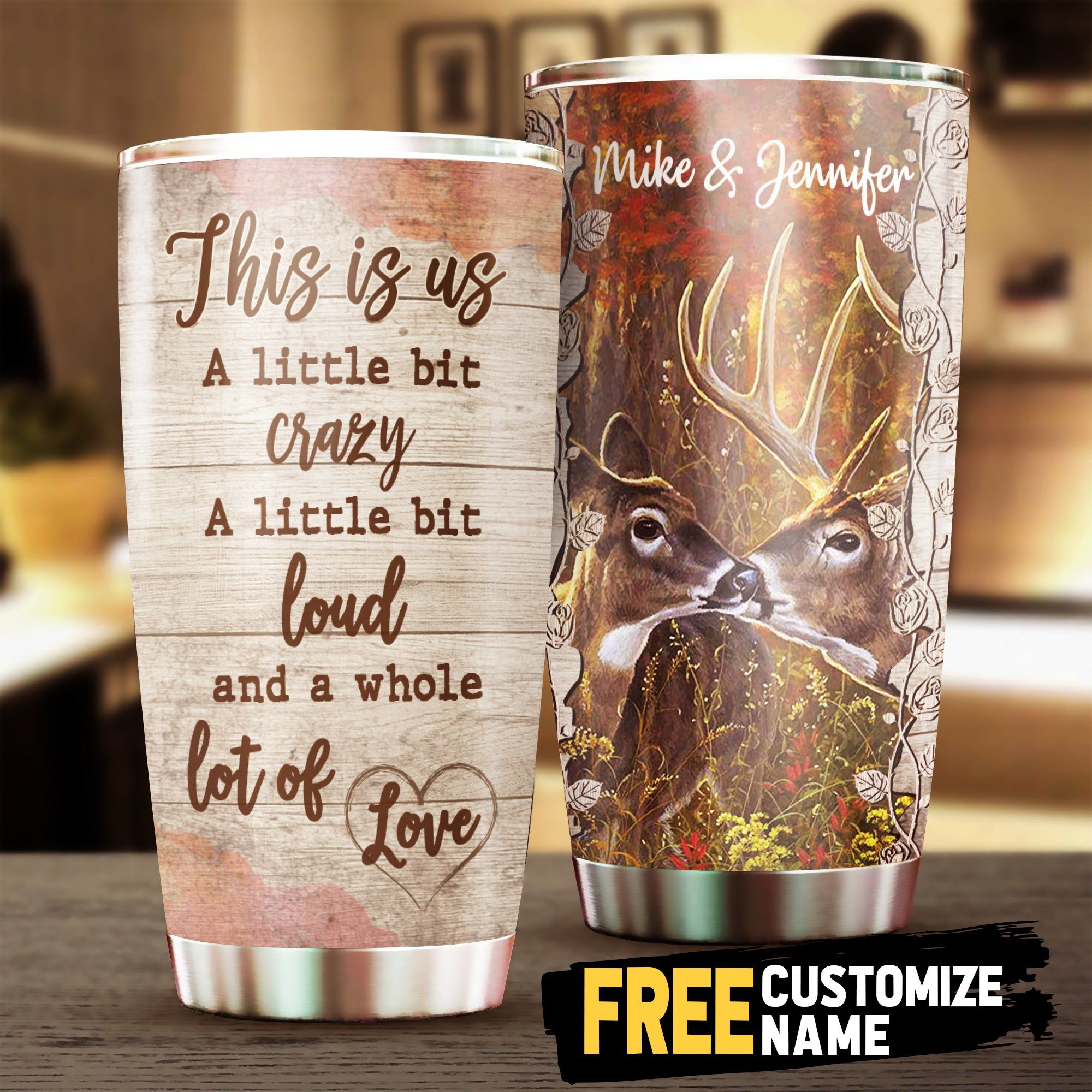 Personalized Gift For Couple Tumbler This Is Us A Little Bit Crazy