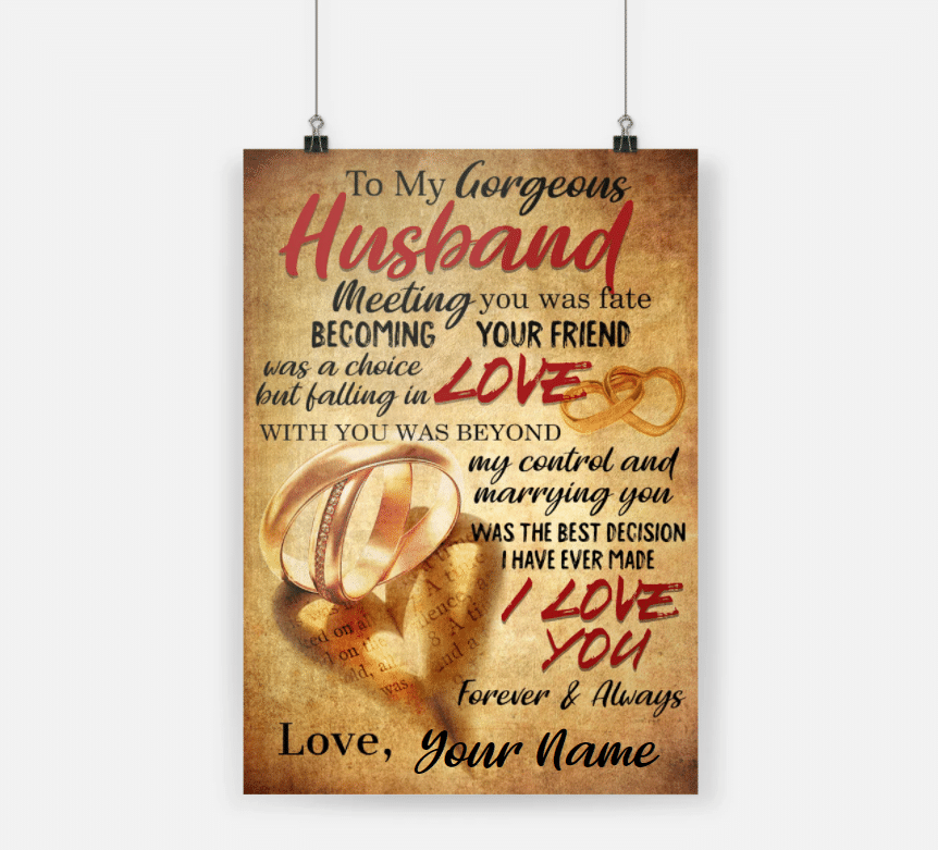 Personalized Gift For Husband Poster Meeting You Was Fate