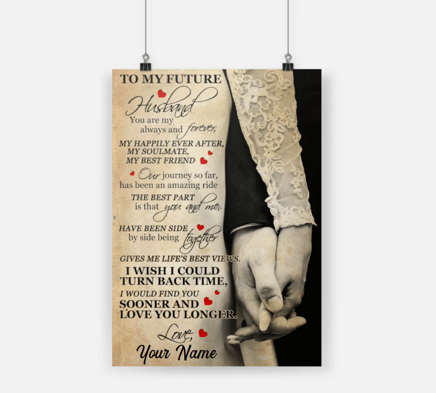 Personalized Gift For Husband Poster You Are My Always And Forever Hand In Hand PAN