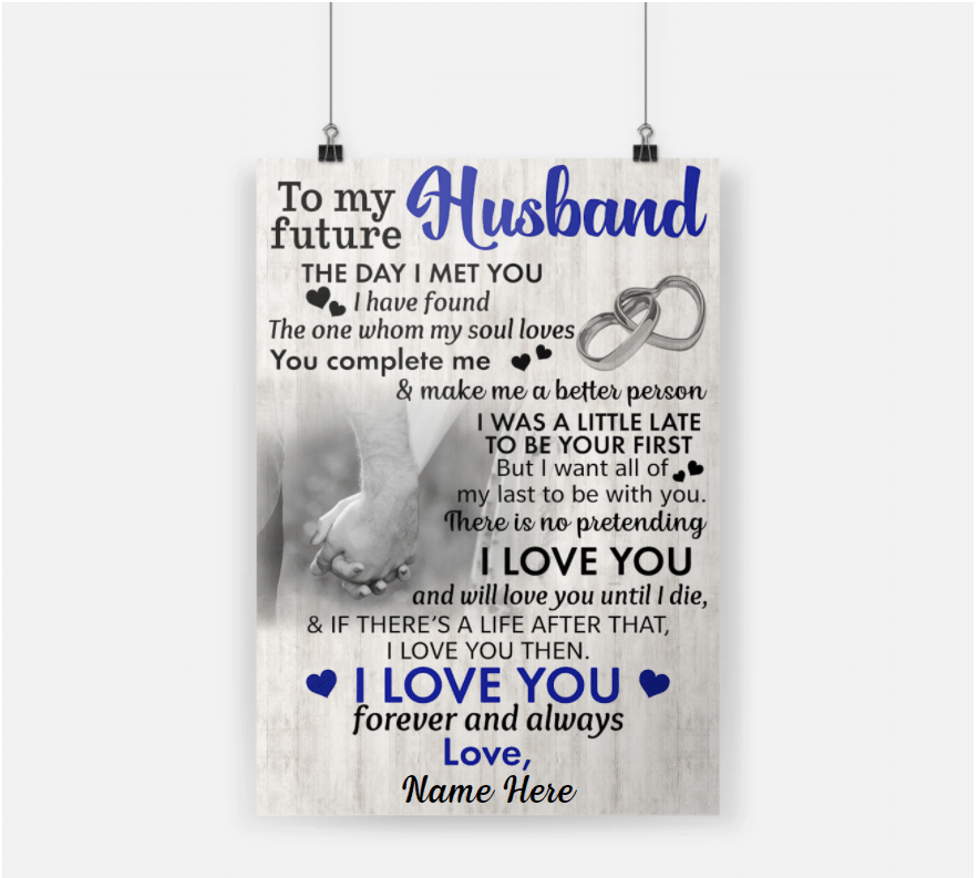 Personalized Gift For Husband Poster The Day I Met You I Have Found My Soul Loves PANPT0013