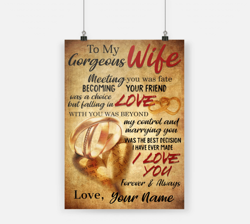 Personalized Gift For Wife Poster Meeting You Was Fate