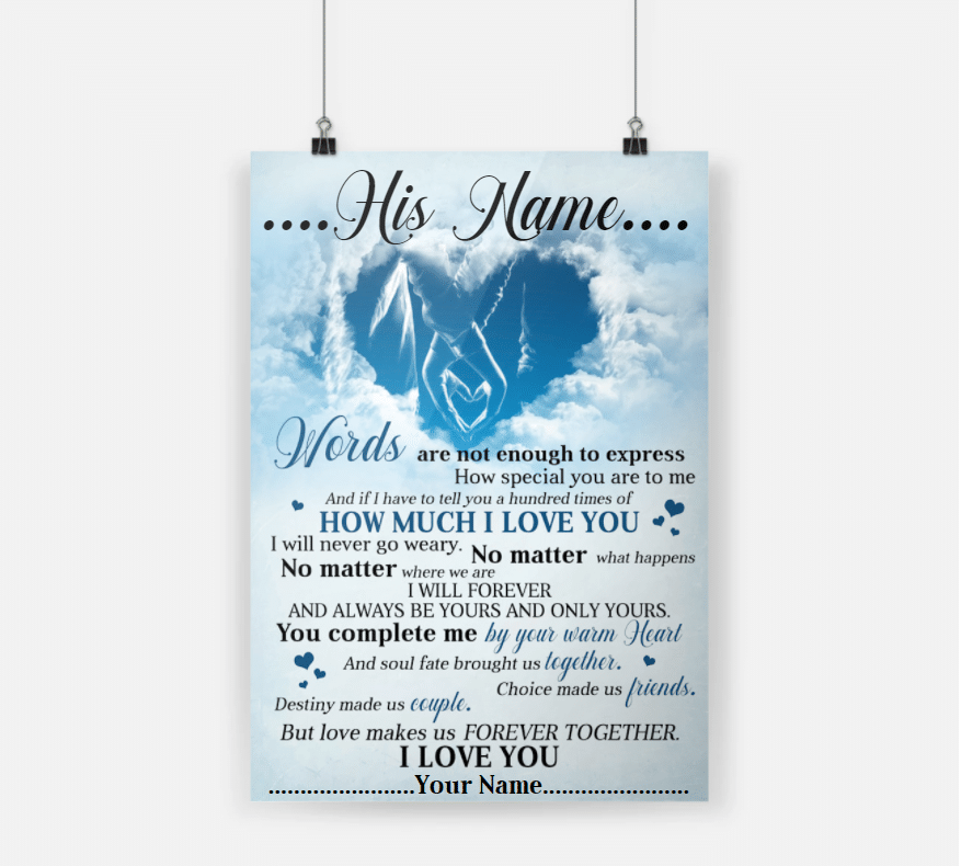 Personalized Gift For Couple Poster I Will Forever & Always Be Yours And Only Yours