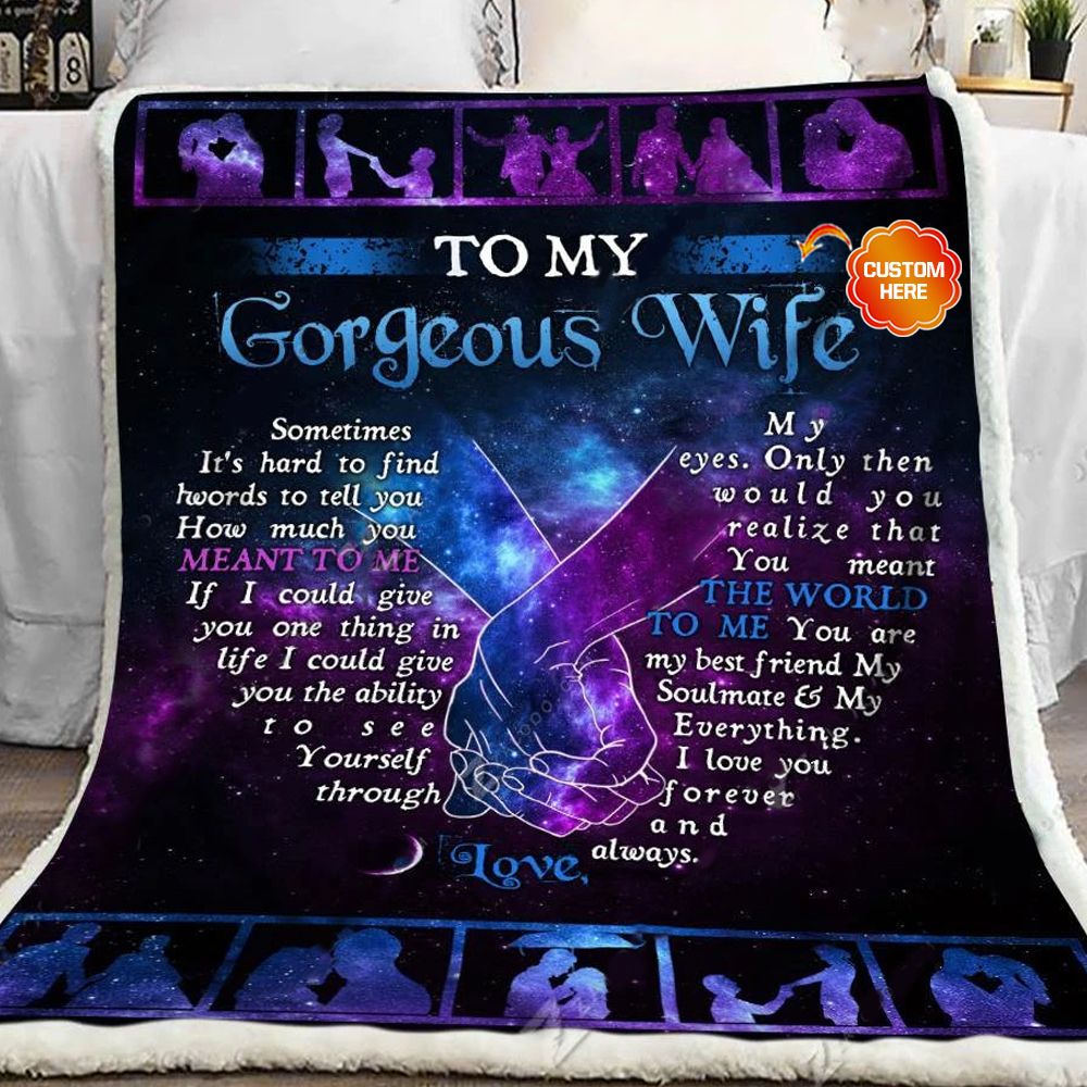 Personalized Gift For Couple Fleece Blanket Sometimes It's Hard To Find Words To Tell You