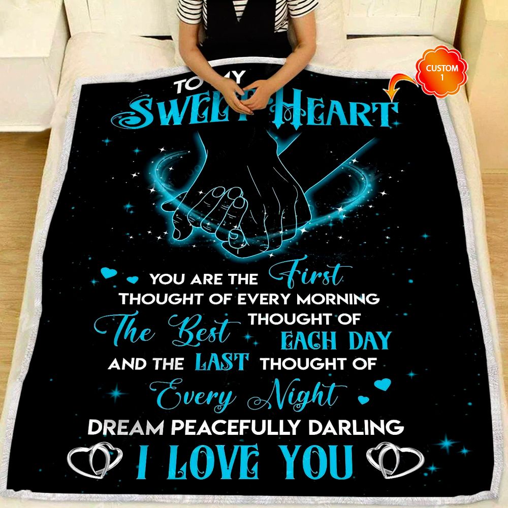 Personalized Gift For Couple Fleece Blanket You Are The First Thought Of Every Morning