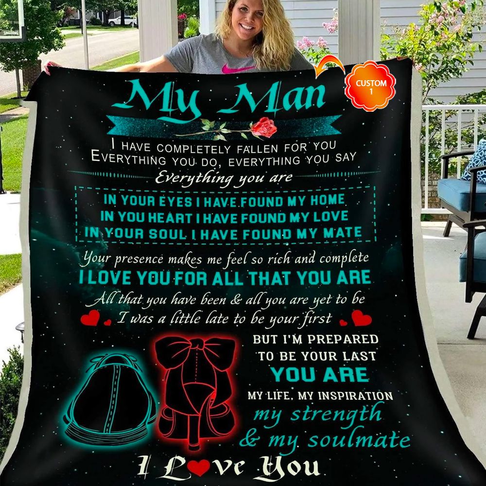 Personalized Gift For Couple Fleece Blanket I Have Completely Fallen For You