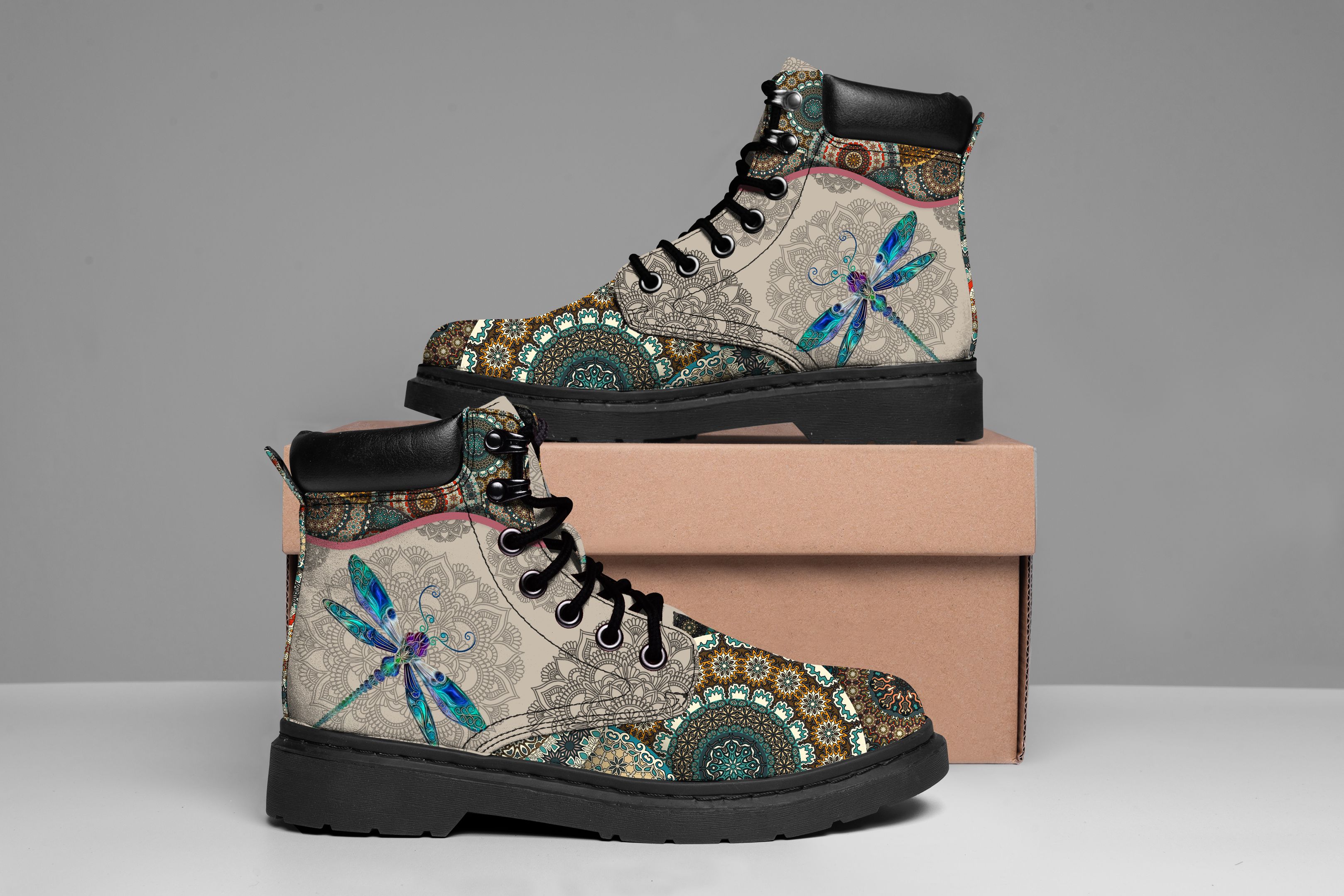 Dragonfly Mandala Classic Boot Shoes PANCBO0055