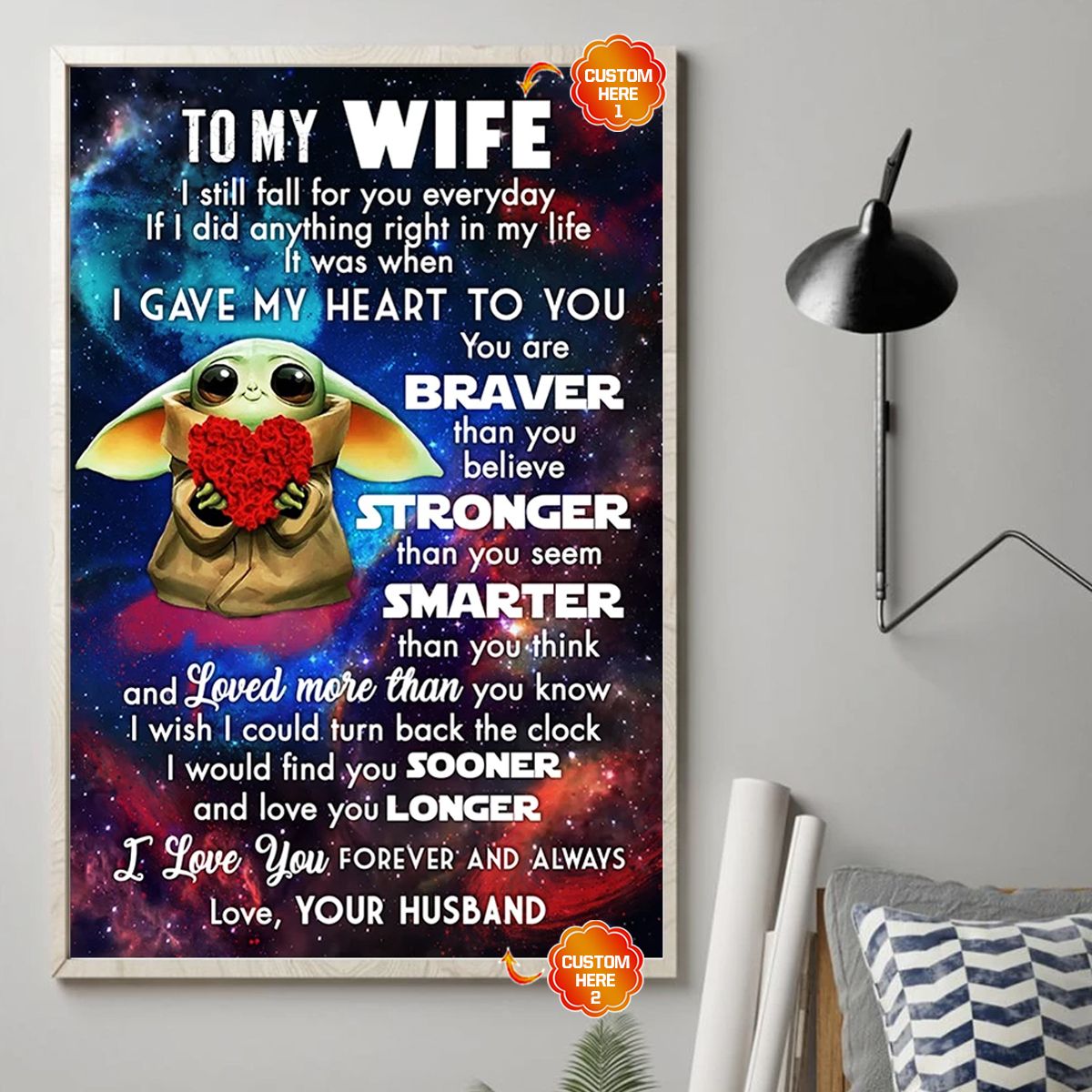 Personalized Gift For Wife Poster You Are Braver Than You Believe
