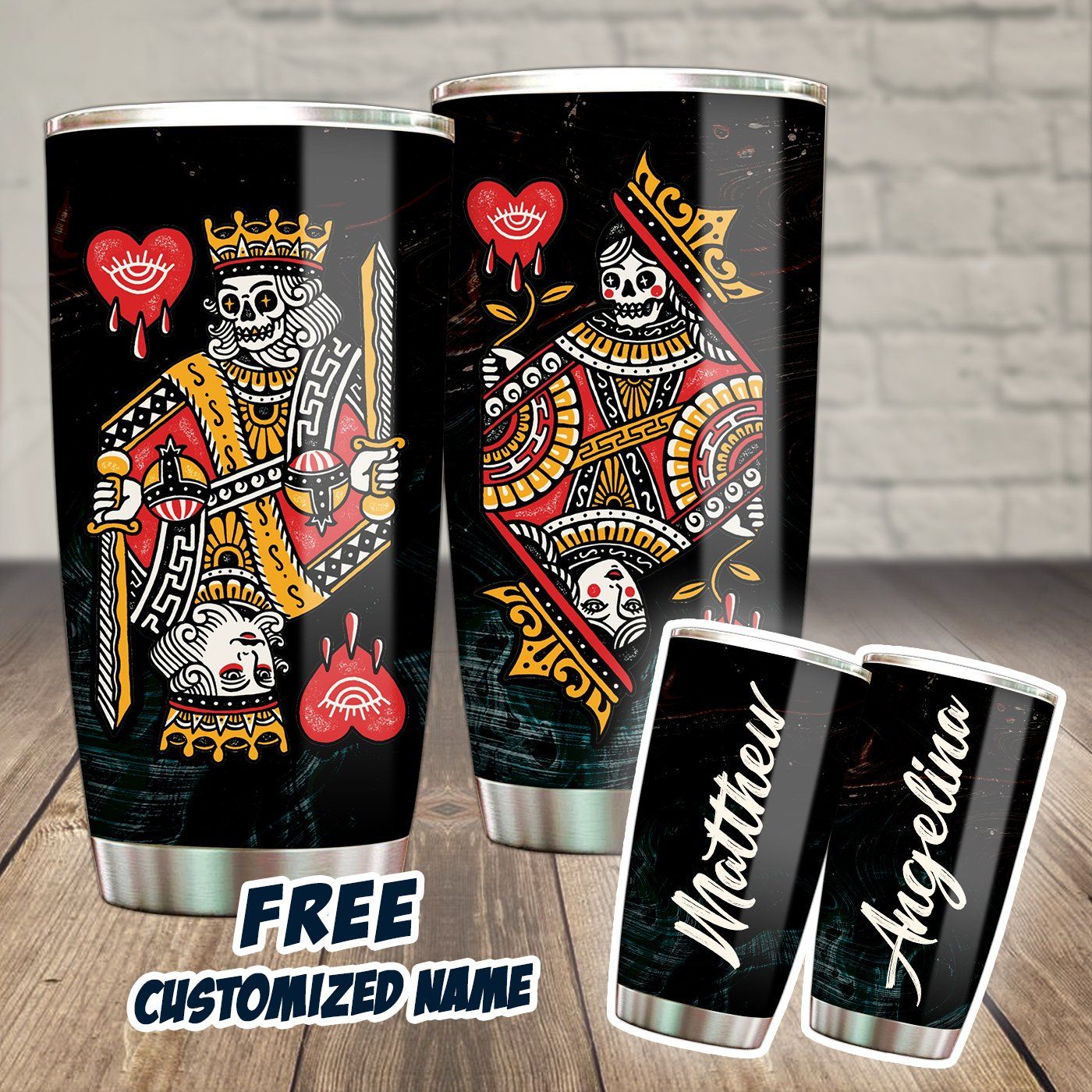 Personalized Gift For Couple Tumbler King And Queen PANTBL0051