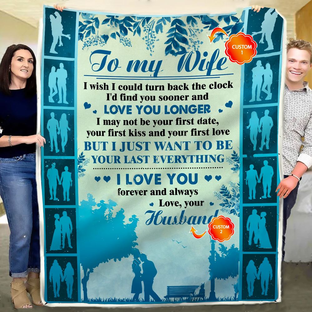 Personalized Gift For Wife Fleece Blanket I Wish I Could Turn Back The Clock Love Story