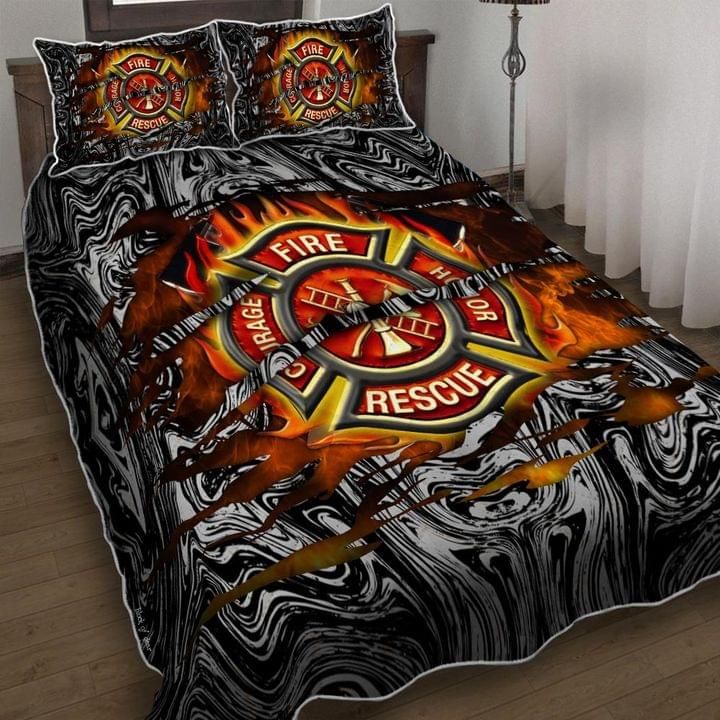 Firefighter Fire Honor Courage Rescue Bedding Set