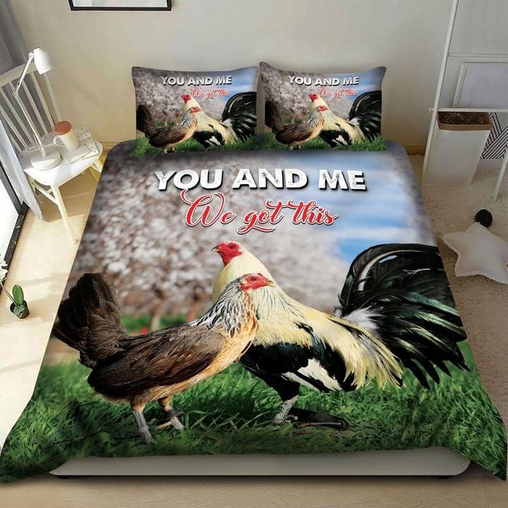 You And Me Got This Rooster And Hen Bedding Set