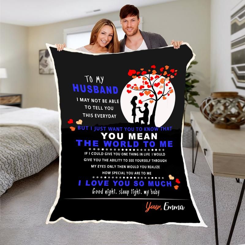 Personalized Gift For Husband Fleece Blanket  I May Not Be Able To Tell You