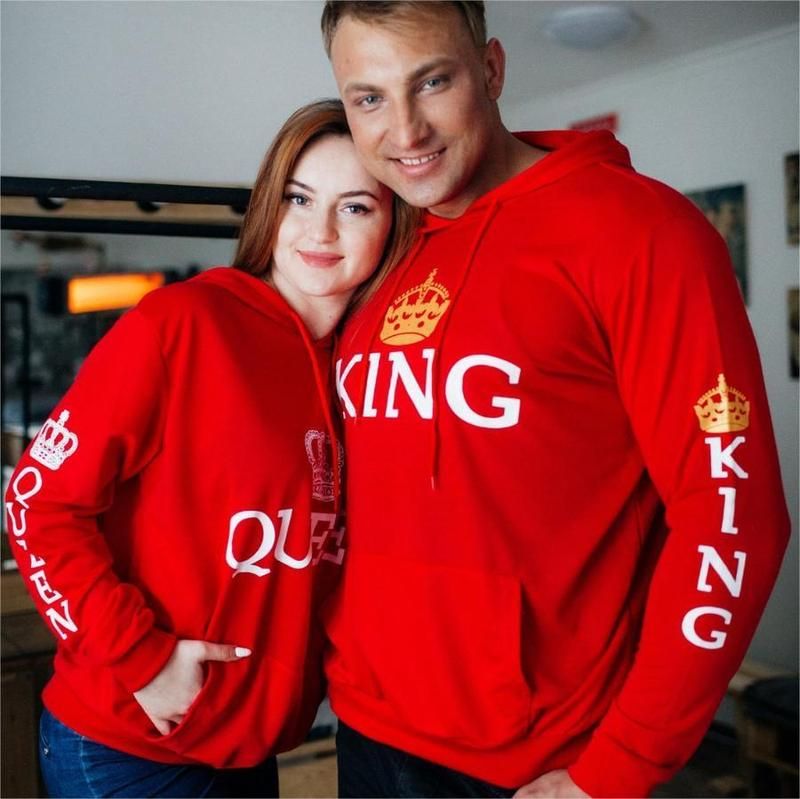 Couple Hoodie Red Queen And King PAN3HD0043