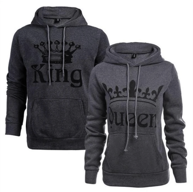 Personalized Gift For Couple Hoodie 2D Queen And King
