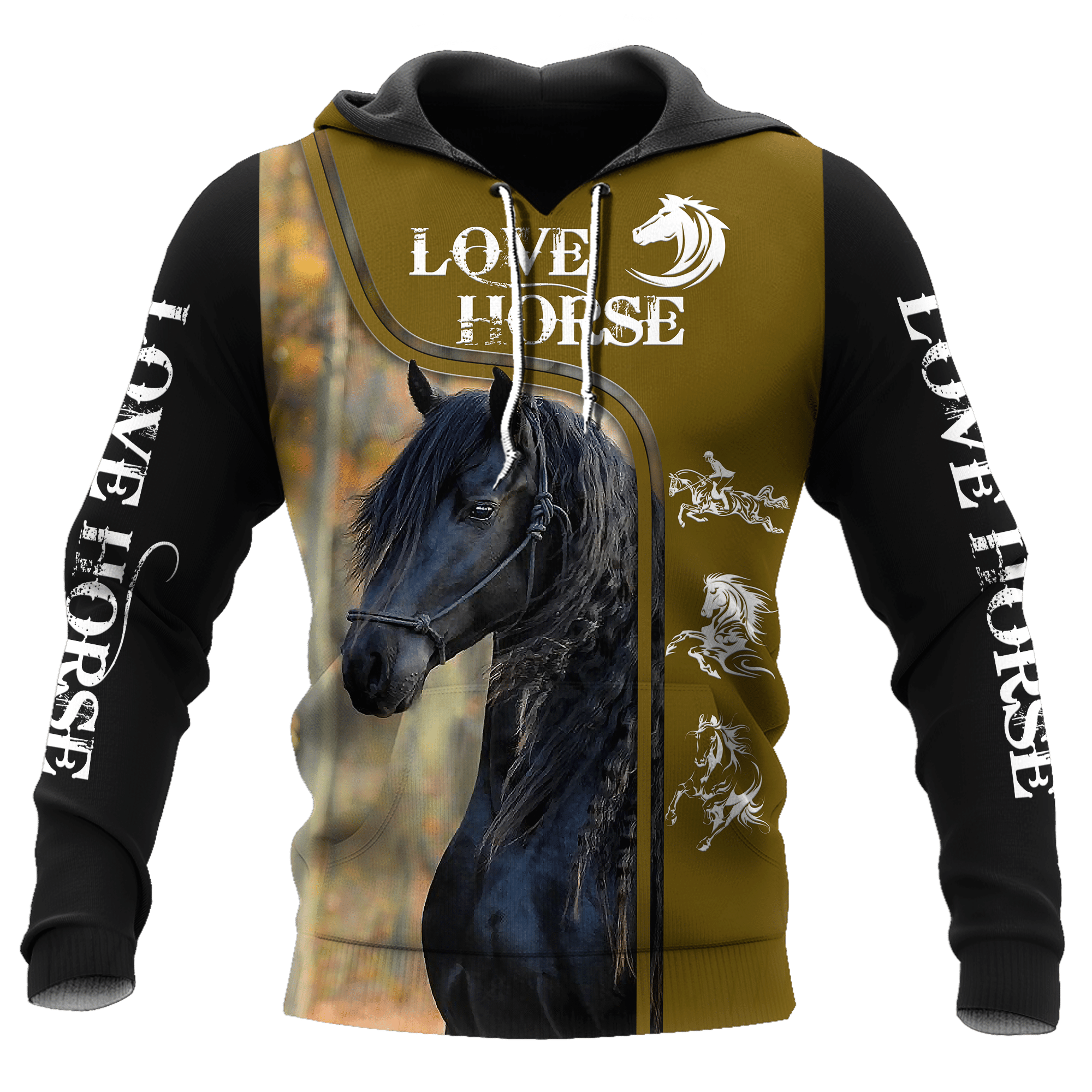 Love Horse 3D All Over Printed Shirts For Men and Women