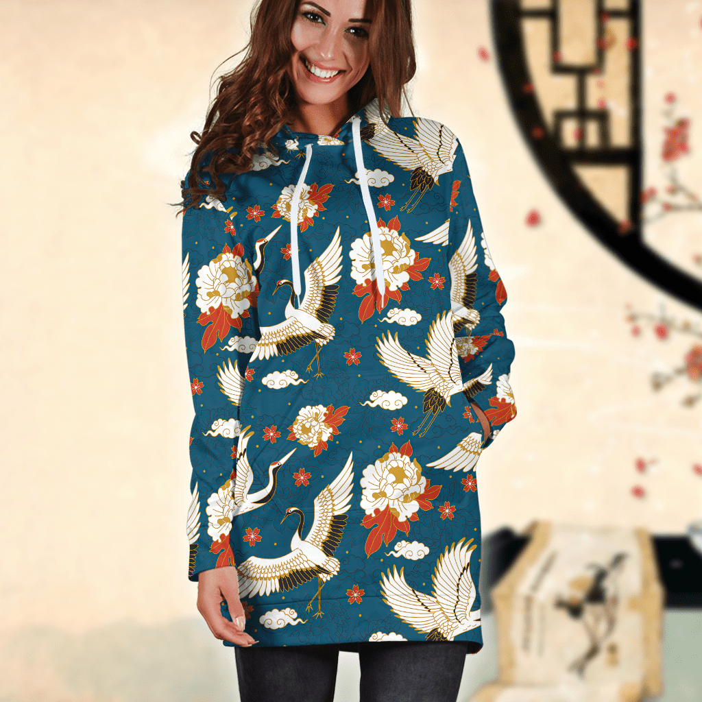 Japan Culture 3D All Over Printed Hoddie Dress for Women