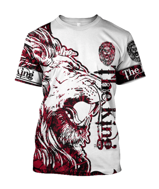Red Alpha King Tattoo 3D Tshirt 3D All Over Printed Shirt for Men and Women