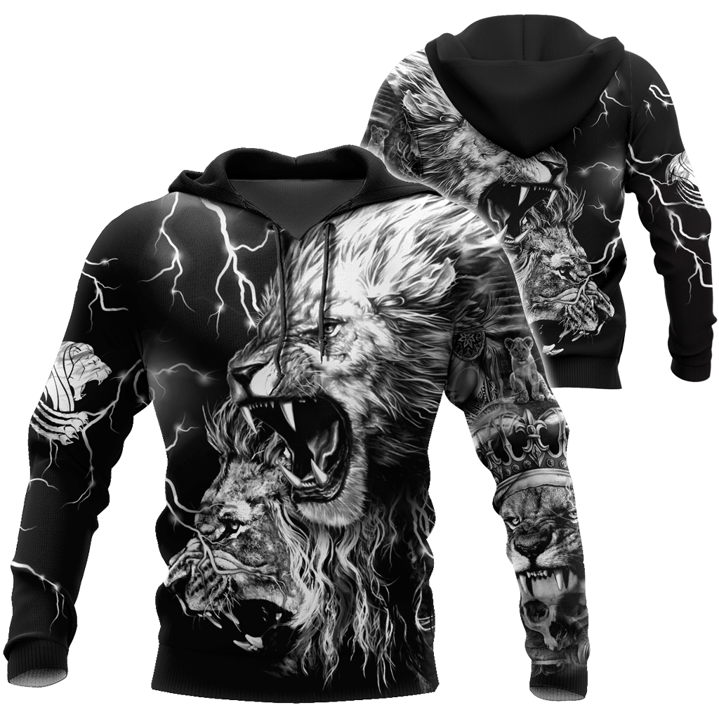 Lion Tattoo Thunder 3D All Over Printed  Unisex Shirts
