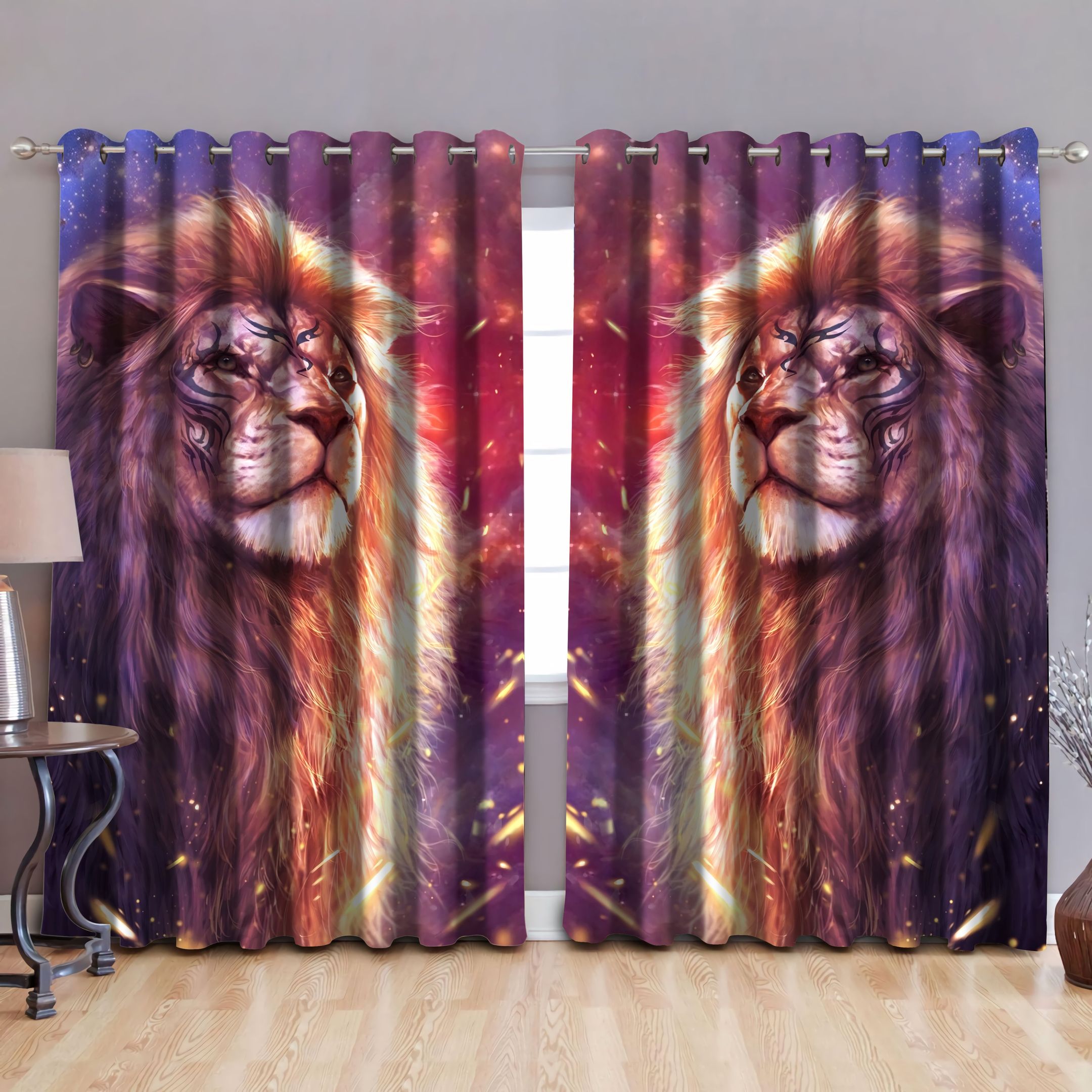 Lion Window Curtains