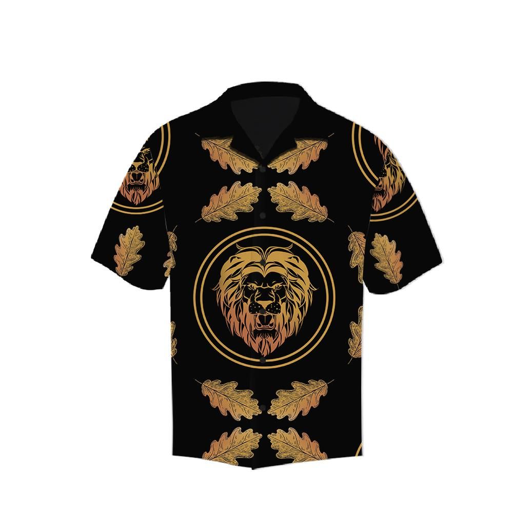King of Lion Beach Sleeves Hawaiian Shirt