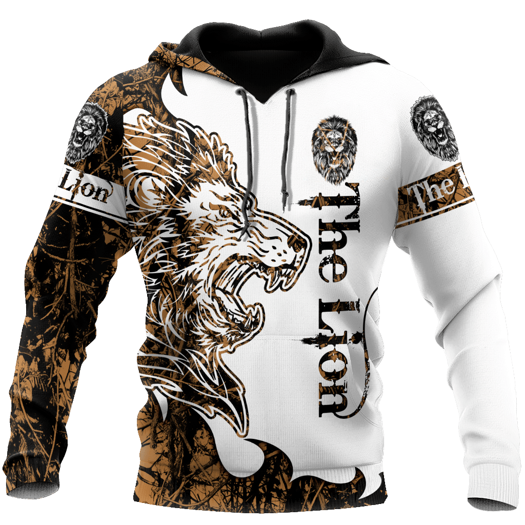 The Gold Lion Tattoo Over Printed Hoodie