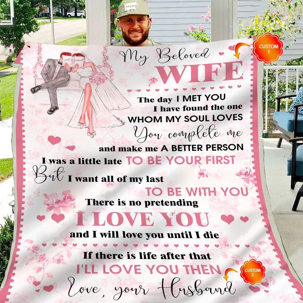 Gift For Wife Pink Fleece Blanket The Day I Met You I Have Found My Soul Loves