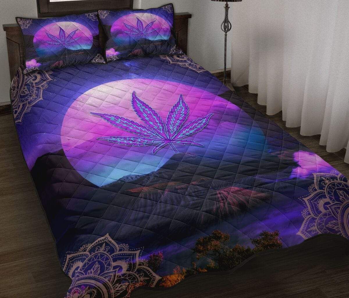 Weed Purple Quilt Set