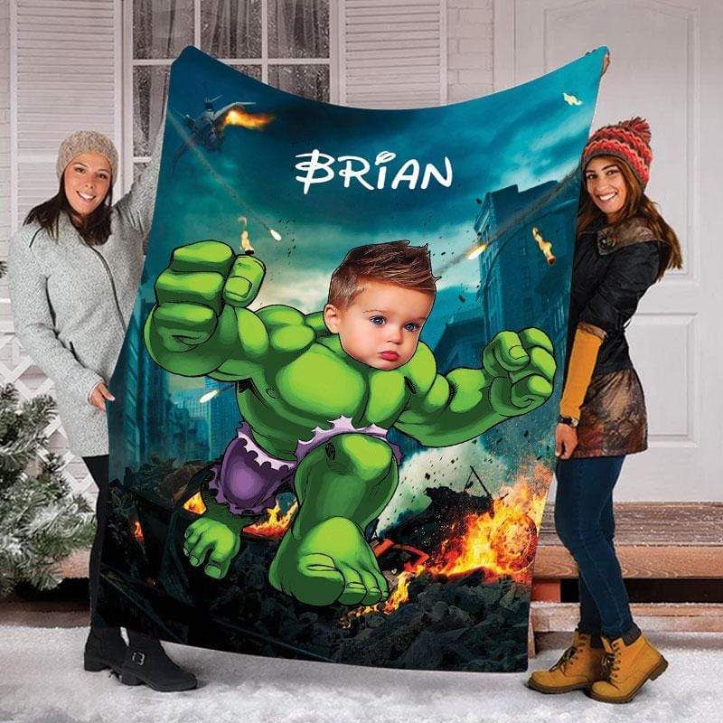 Personalized Hulk Superhero Blanket Custom Gift PAN