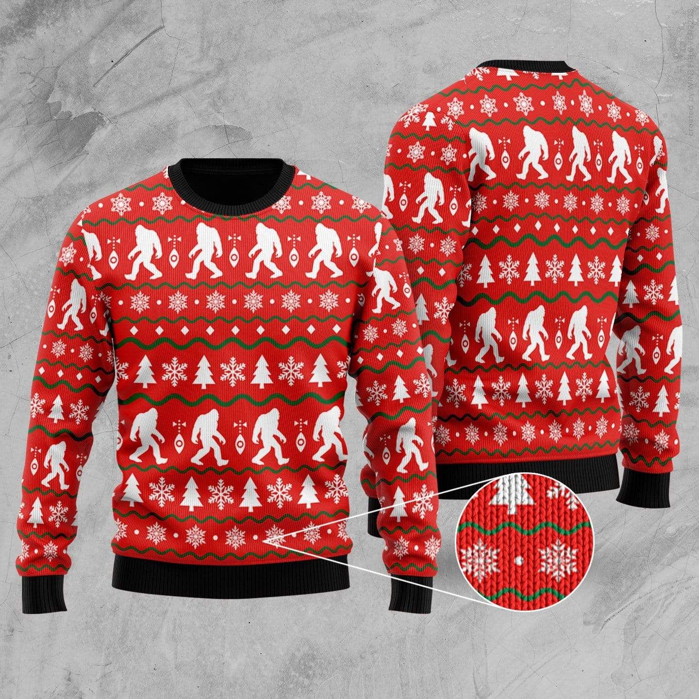 Bigfoot Ugly Christmas Sweater All Over Printed PANWS0061