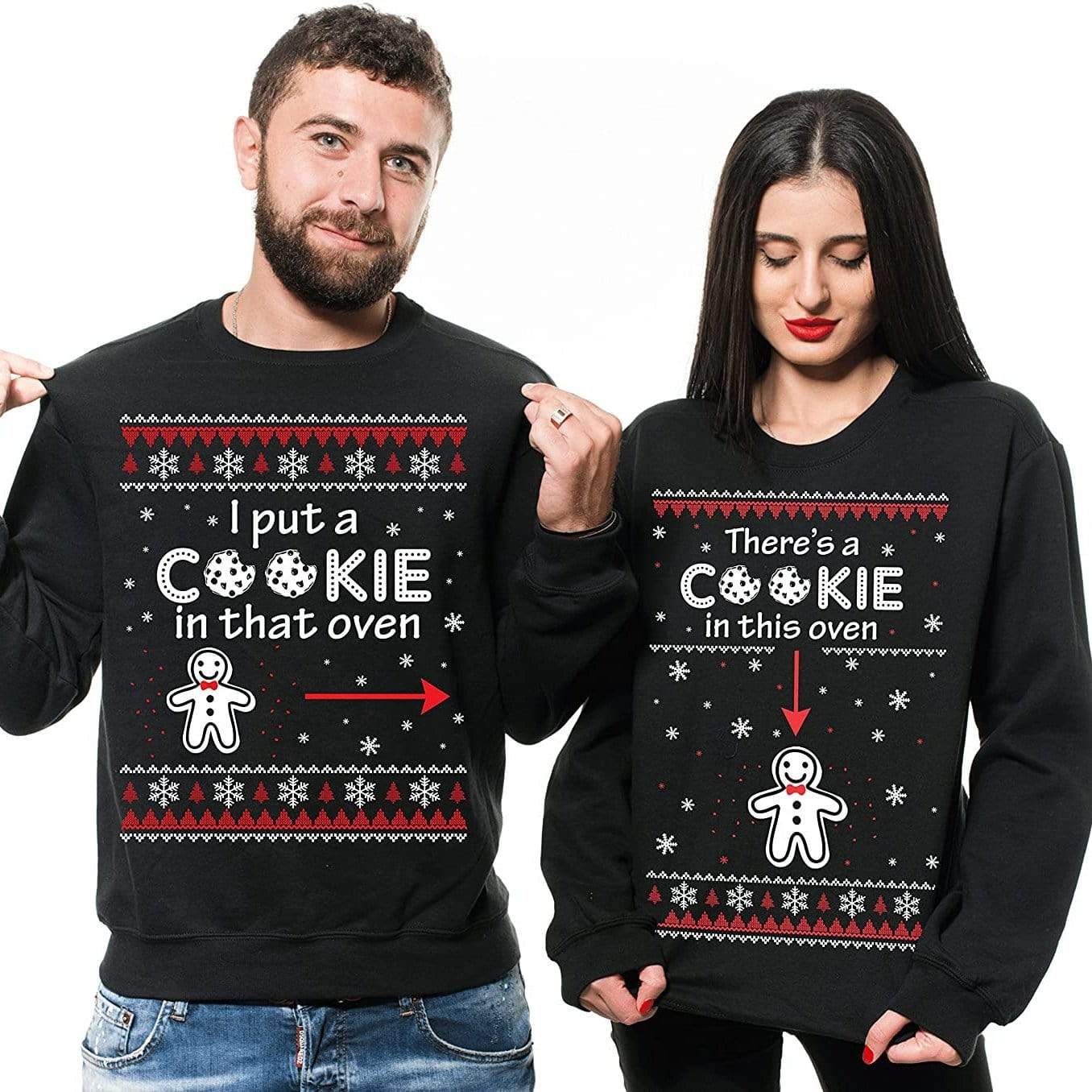 Christmas Put A Cookie In The Oven Couple Sweater PAN