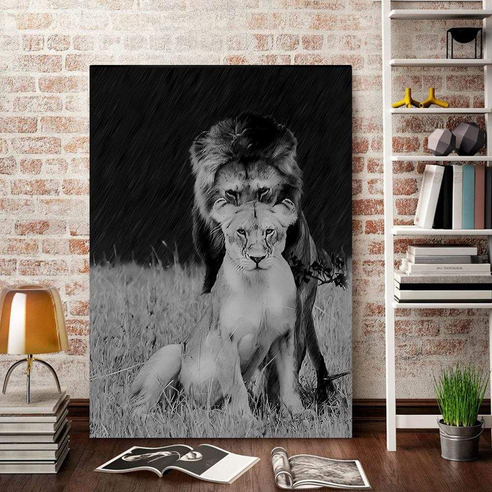 Lion Couple Love Canvas Prints PANCV00652