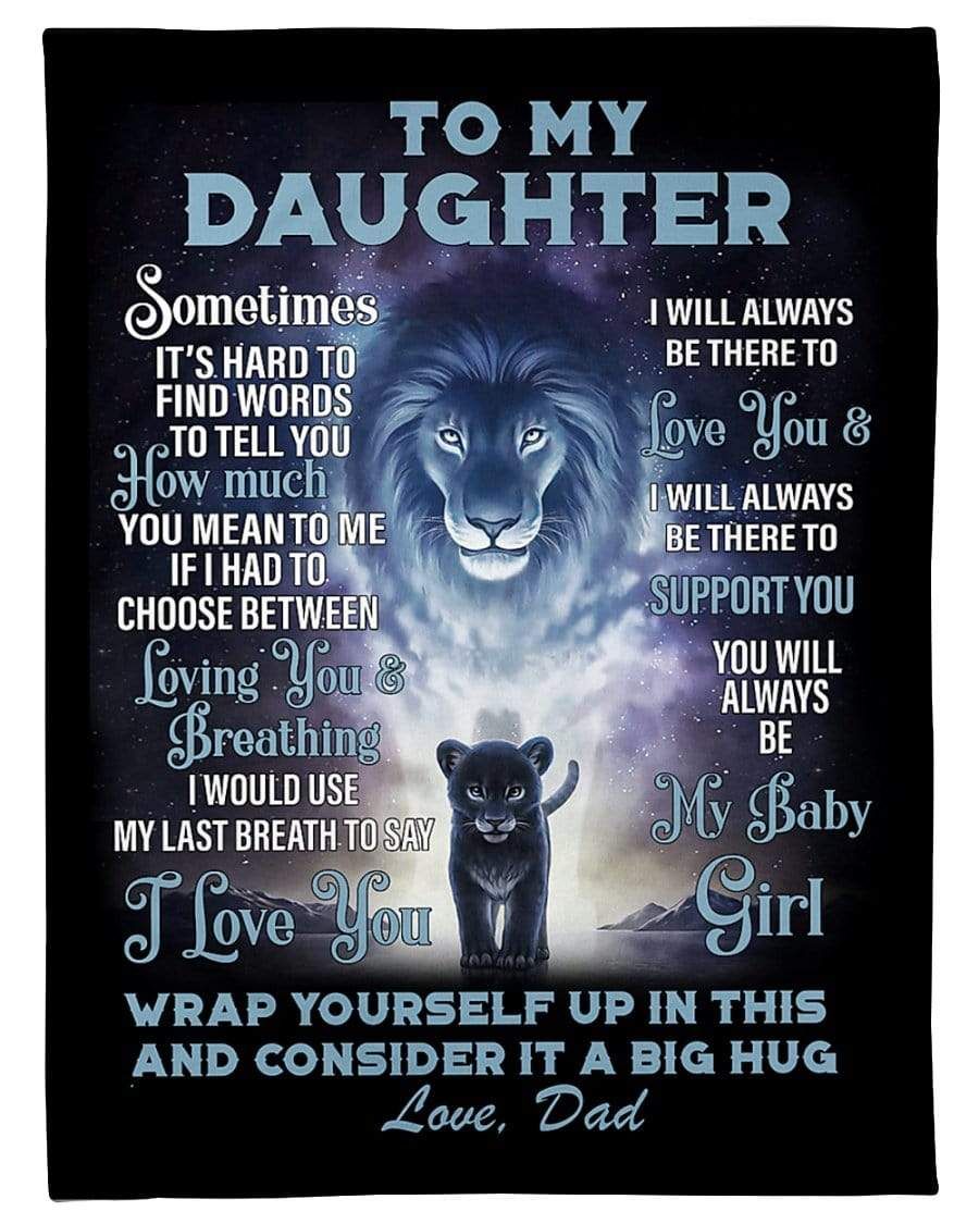 Birthday Gifts For Daughter Lion King To My Daughter From Dad Fleece Blanket