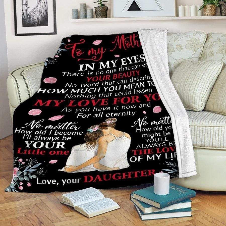 Personalized Mom Fleece Blanket for Mothers Family Fleece Blanket  Gift Floral Fleece Blanket For Mom