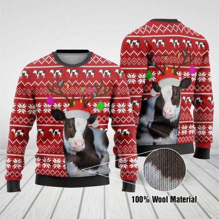 Cows So Cute Merry Christmas Ugly Wool Sweater