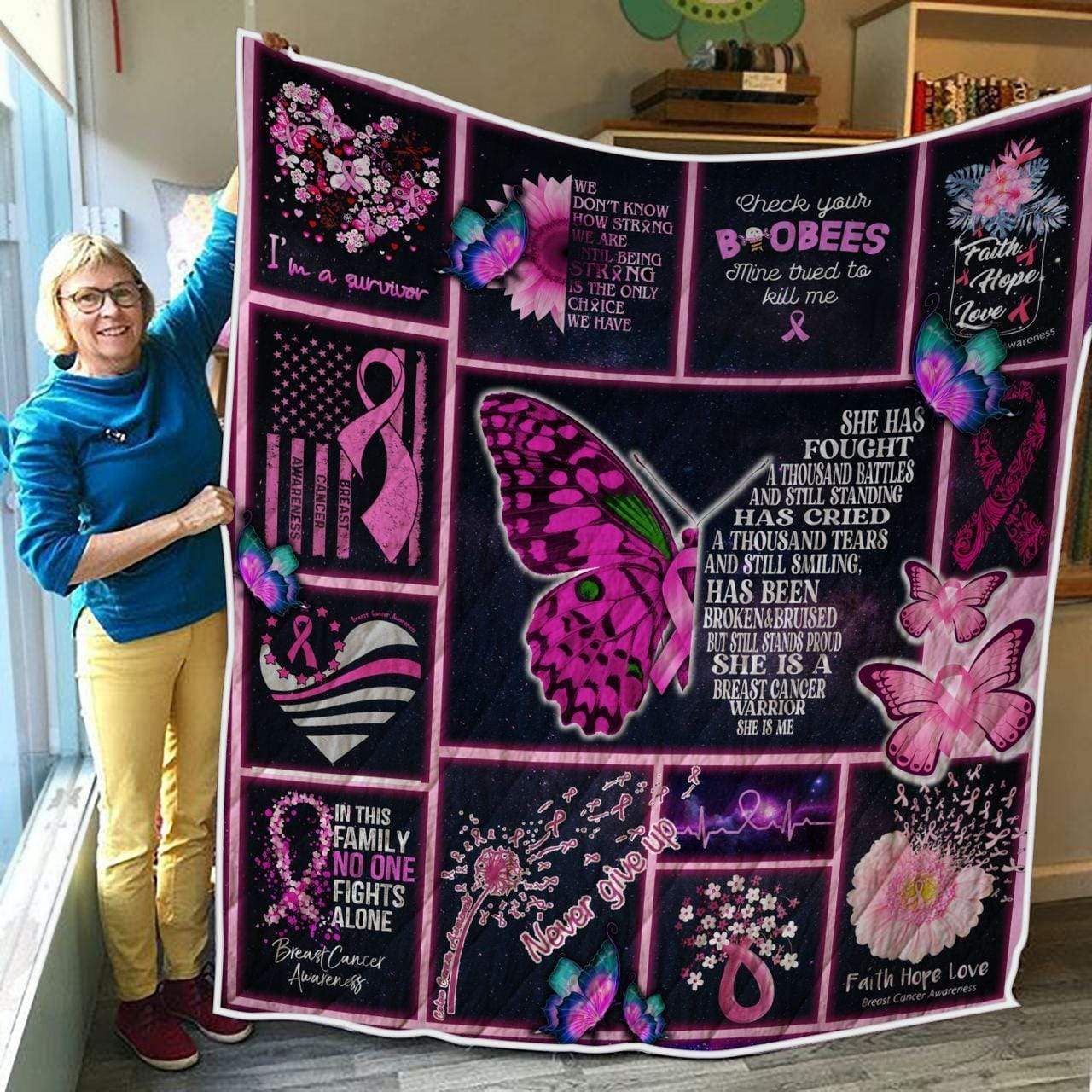 Breast Cancer Awareness All Season Quilt