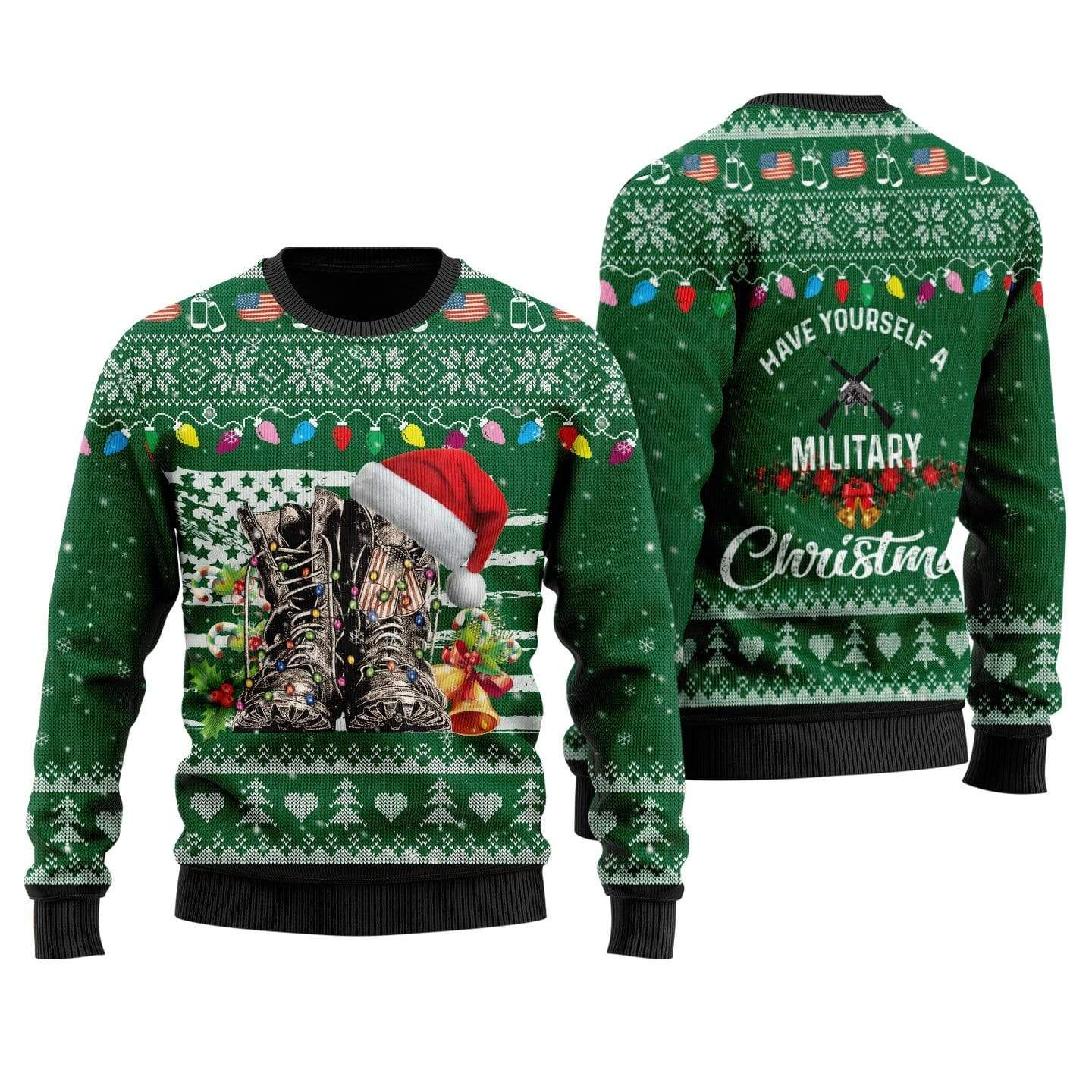 Soldiers Have Yourself A Military Christmas For Veterans Ugly Sweater