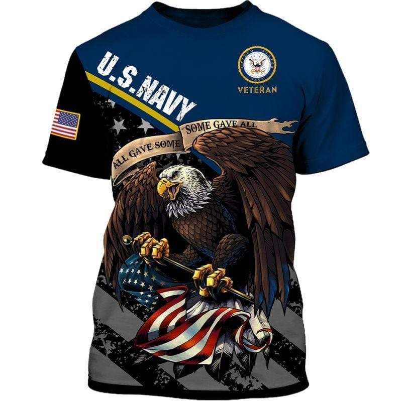 Soldier Proud Veteran Vet All Gave Some Some Gave All US Navy 3D TShirt
