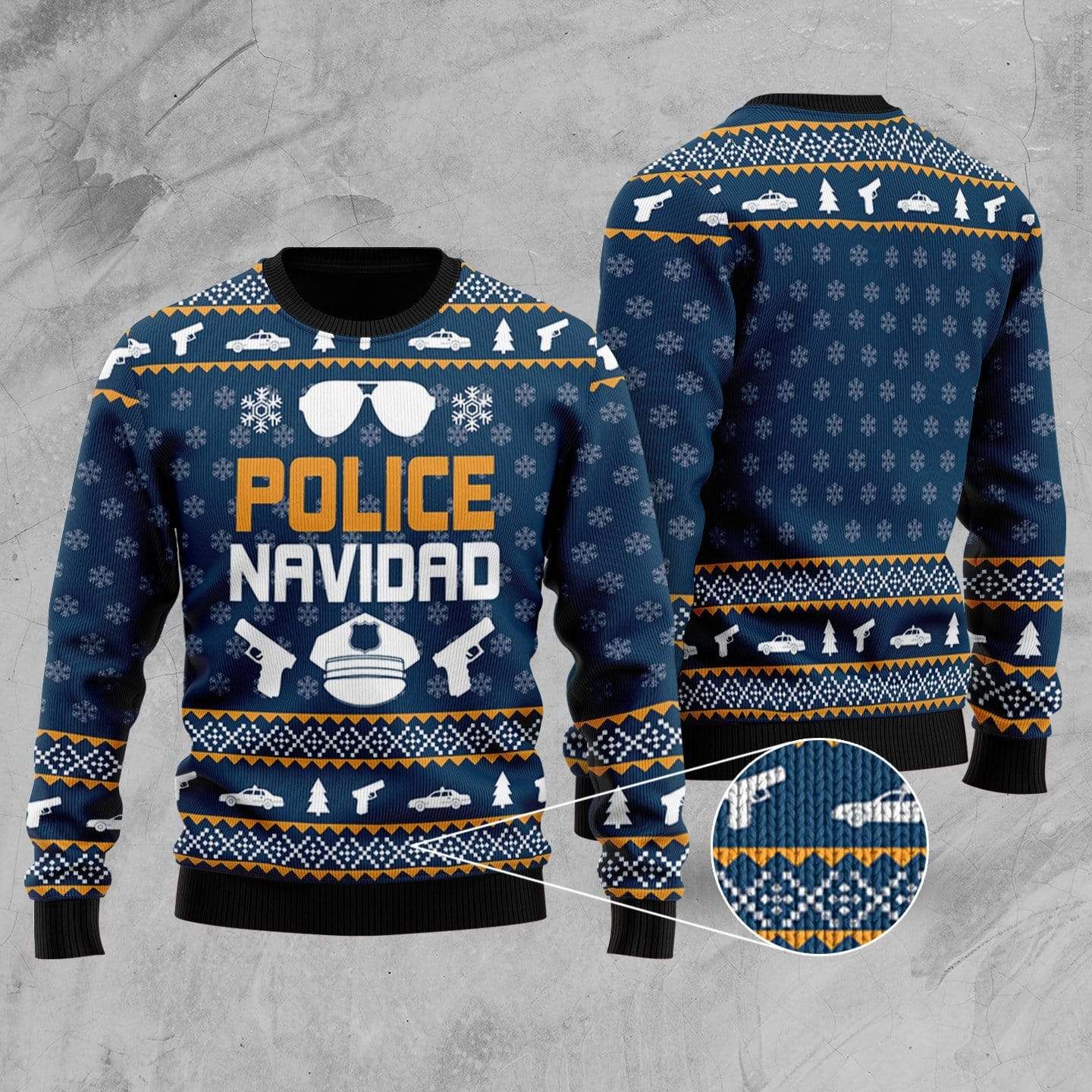 Gifts For Dad  Police Navidad Sweater