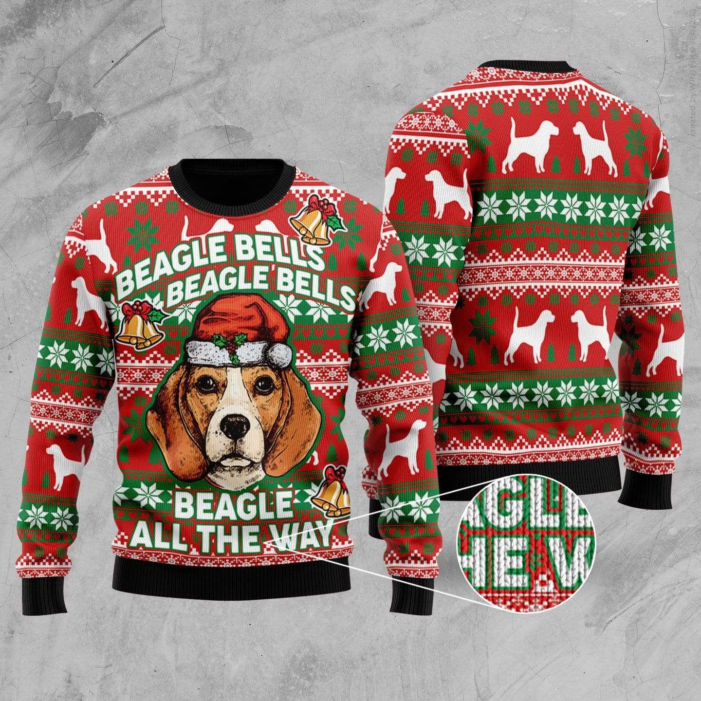Beagle Bells Beagle All The Way Christmas Sweater