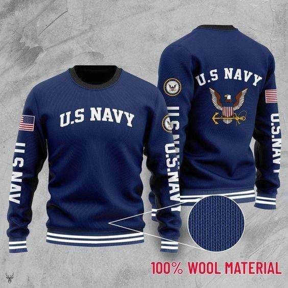 Simple United State Navy Sweater