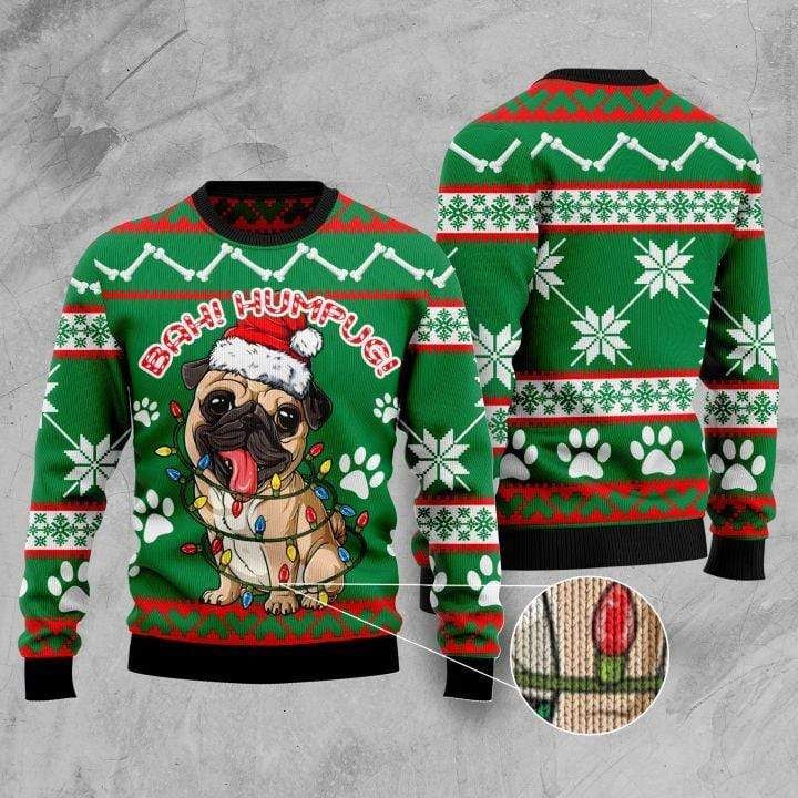 Pug Merry Christmas Ugly Wool Sweater Gift For Dog Lover