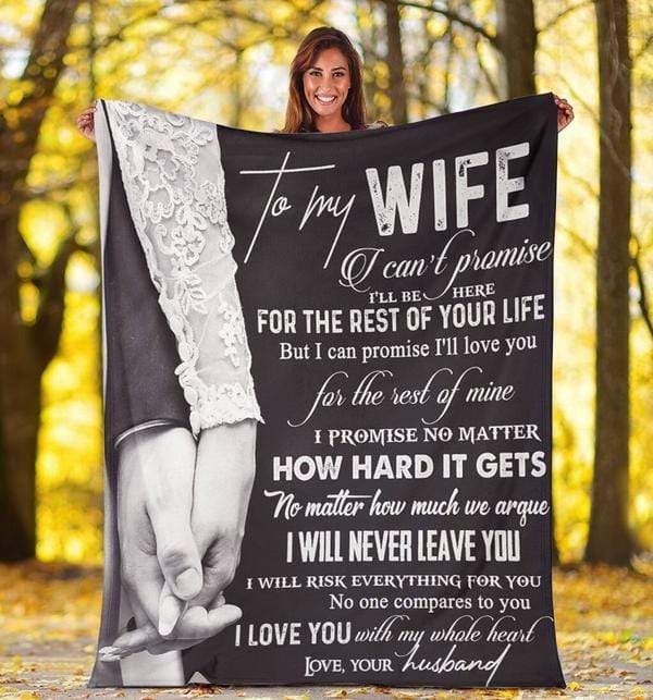 To My Wife I Love You Fleece Fleece Blanket
