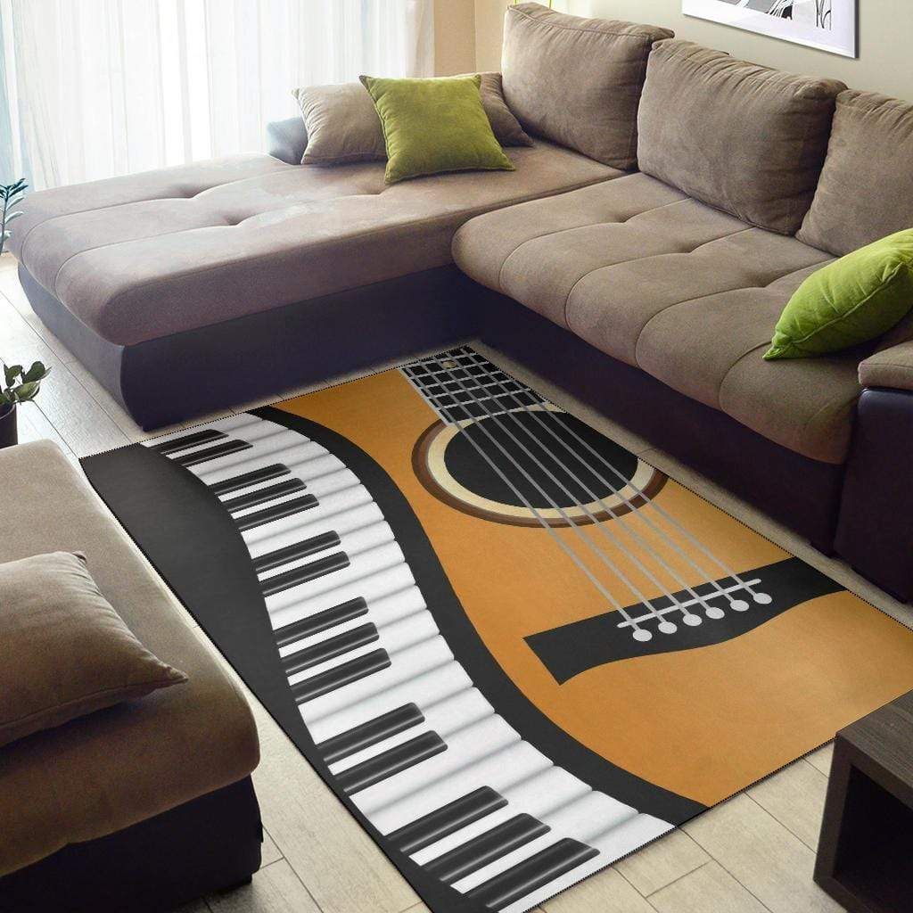 Piano And Guitar Rectangle Rug