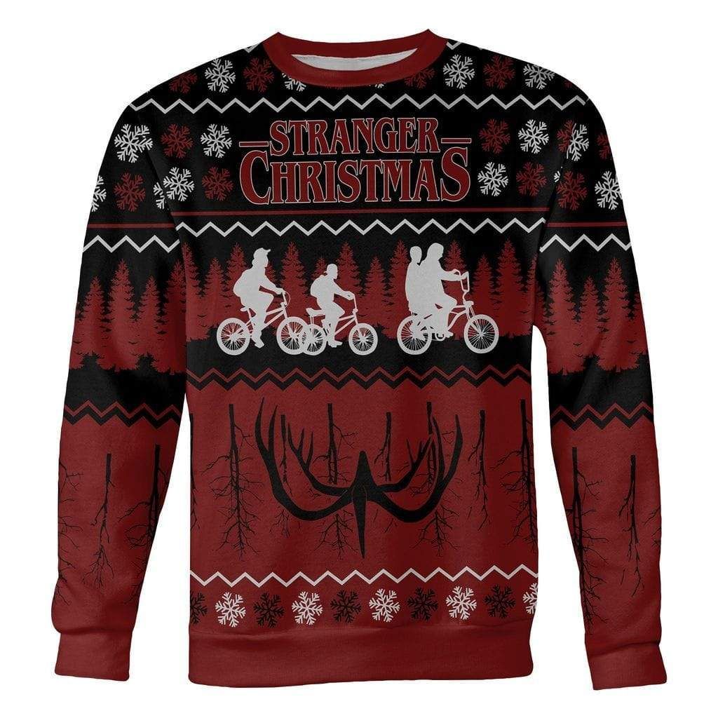 Cycling Family Stranger Christmas Sweatshirt