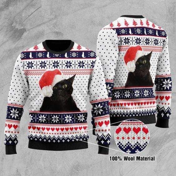 Black Cat Christmas Sweater