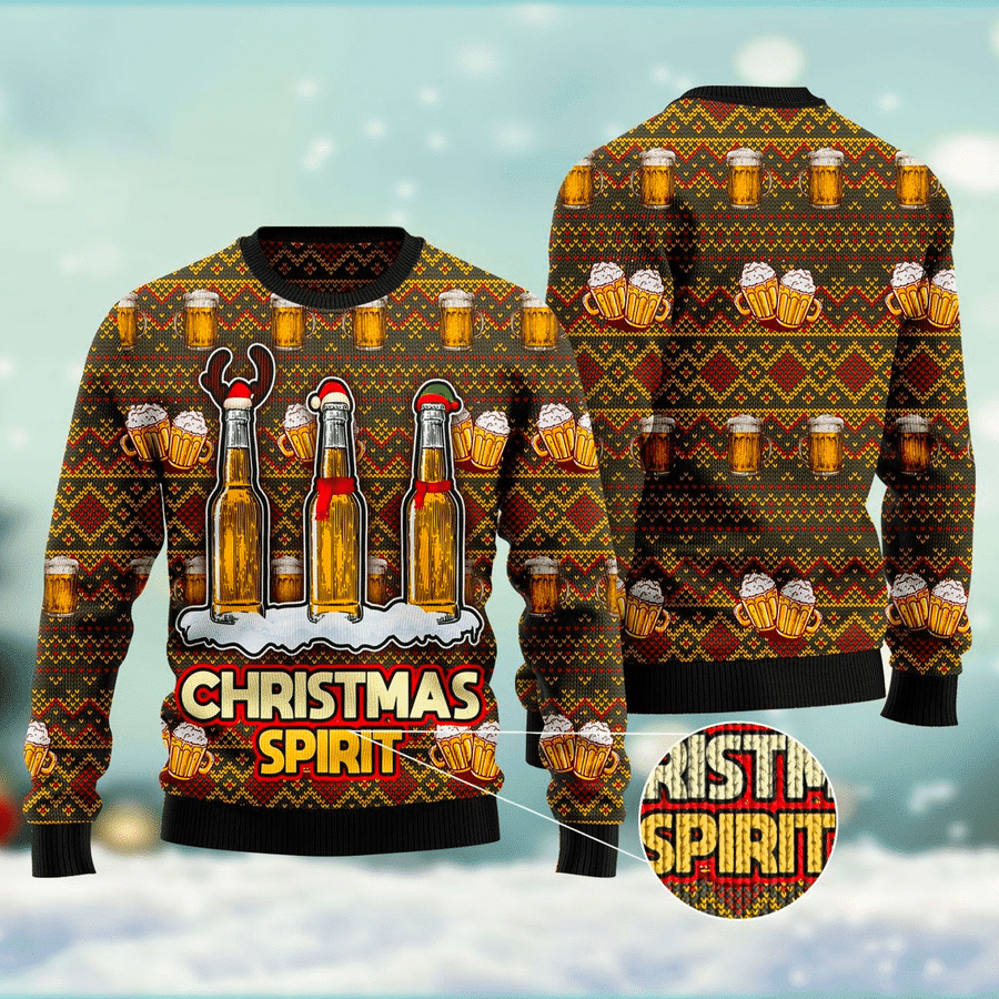 Beer Christmas Spirit Wool Sweater