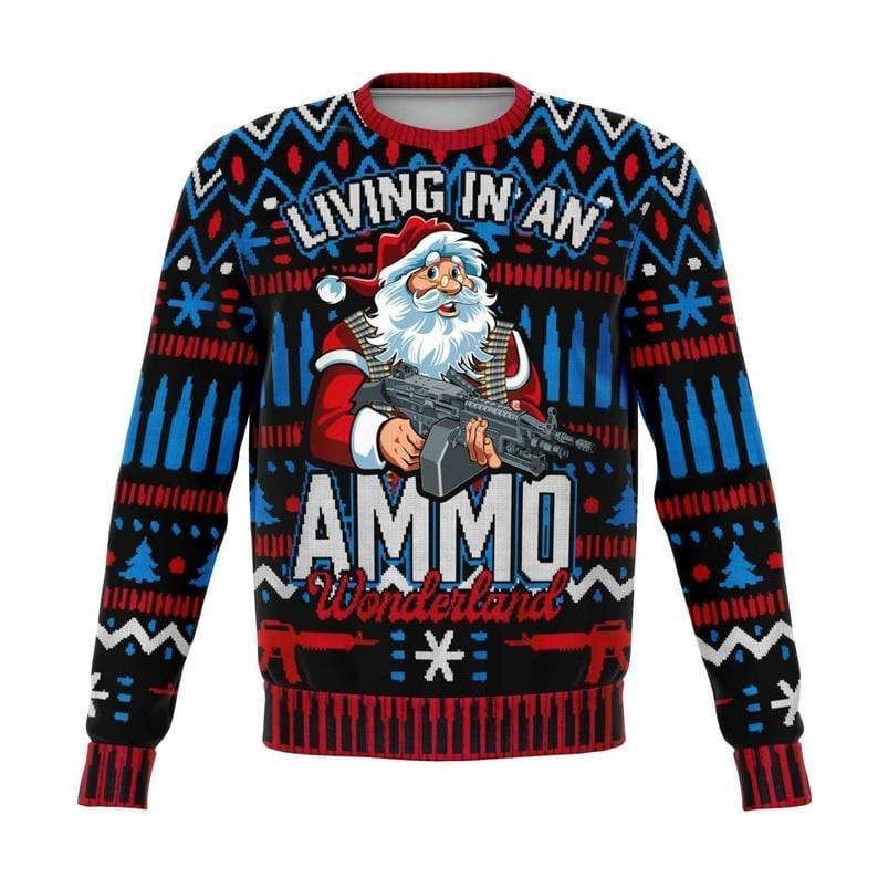 Santa Claws Ammo Wonderland Ugly Christmas Sweatshirt