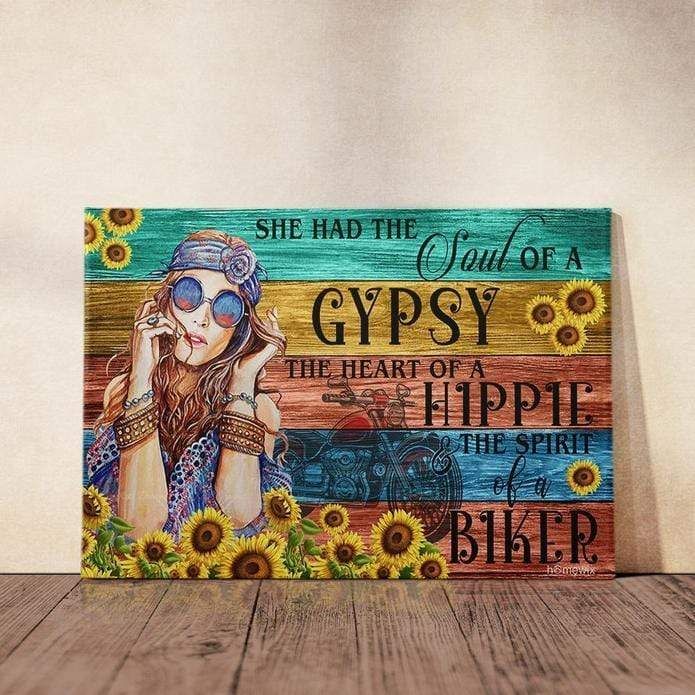 She Had The Soul Of A Gypsy Hippie Canvas Prints Wall Art PAN