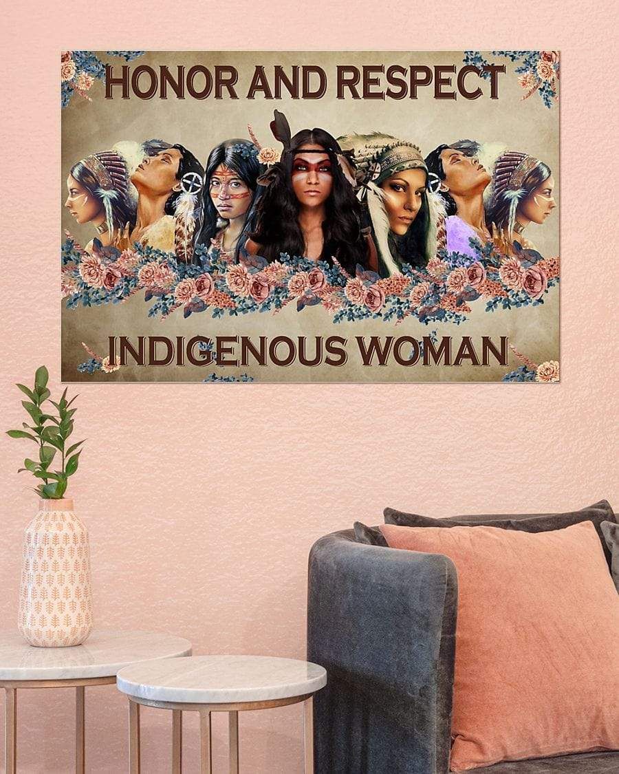 Honor And Respect Indigenous Woman Canvas Prints Wall Art PANCV00645
